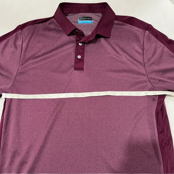 PGA Tour Maroon Stripe Short sleeve size Large Polo - Picture 8 of 10